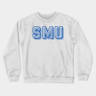 SMU Logo Dots Blue Crewneck Sweatshirt